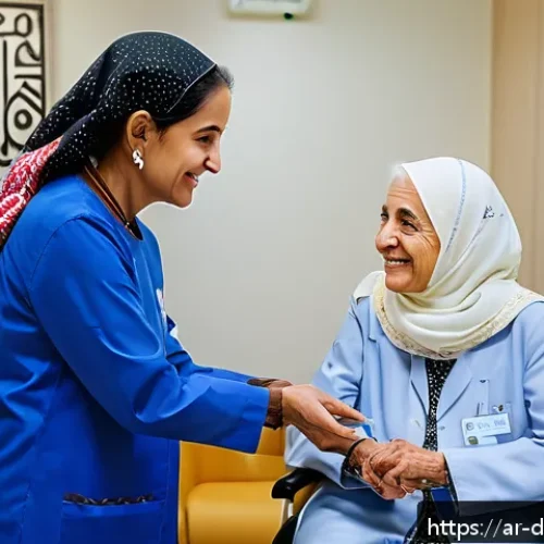 치매관리사와 관련된 최신 학술 자료 - A compassionate Arabic-speaking dementia care specialist engaging in a hands-on training session wit...